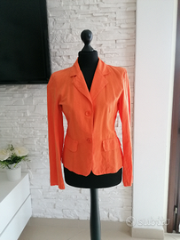 Blazer donna estivo in lino arancione tg. S