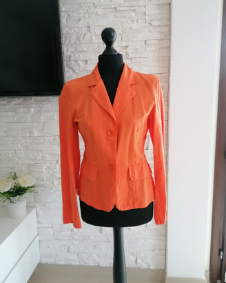 Blazer donna estivo in lino arancione tg. S