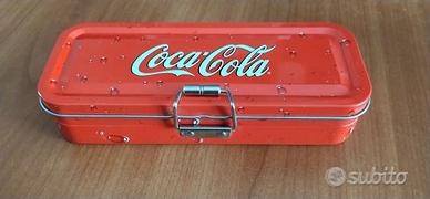 astuccio portapenne vintage Coca-Cola in metallo