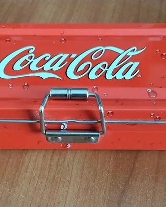 astuccio portapenne vintage Coca-Cola in metallo