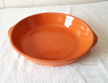 Casseruola tegame basso 2M cm. 32 vintage coccio