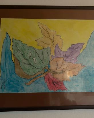 Quadro Acquerello "Foglie d'Autunno"