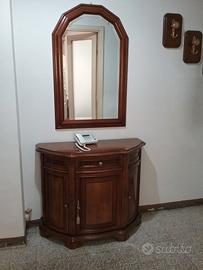 Mobile ingresso con specchiera e appendiabiti 