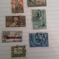 7 francobolli italiani del 1955/6