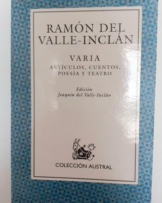 Libro "Varia. Artículos, cuentos, poesía y teatro"