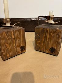 Porta candele rustico