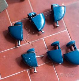 6 Reggimensole in metallo blu più 3 mensoline