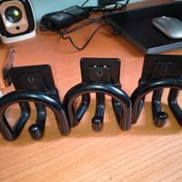 3 appendiabiti vintage anni 70 neri