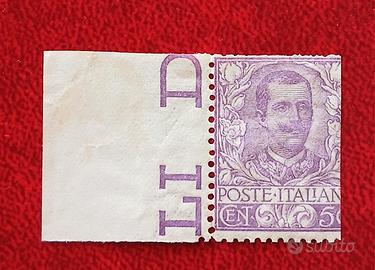 Regno 1901- 50 ct malva MNH con difetto