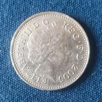 Moneta Inghilterra 10 pence Regina Elisabetta 
