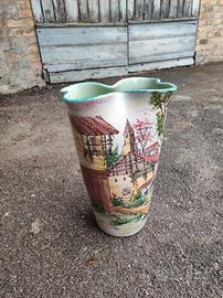 Vaso portaombrelli in ceramica G. Barile Albisola