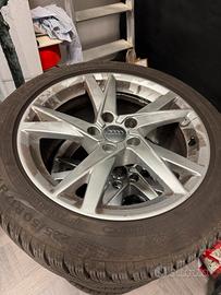 4 cerchi in lega Audi A4 B9 con gomme termiche