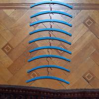 Grucce in legno vintage 9 pezzi  azzurre