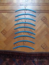 Grucce in legno vintage 9 pezzi  azzurre