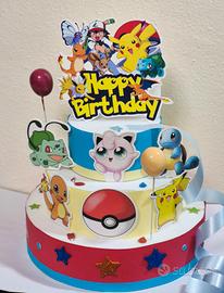 torta finta scenografica Pokémon 
