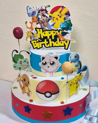 torta finta scenografica Pokémon 