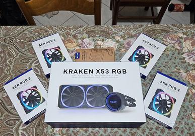 Kit NZXT Kraken X53 + 4 Ventole AER RGB 2