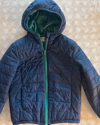 Piumino Prènatal blu con cappuccio