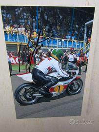 Giacomo Agostini autografo fu foto, Yamaha 500