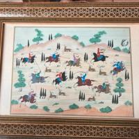 Quadro con miniatura persiana con cornice in legno