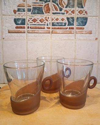 Set 3 tazze mug in vetro Nespresso 