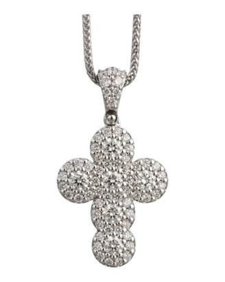 collana con croce modello magic oro e diamanti