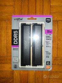 RAM DDR5 32GB (16x2) 6400 C38 AMD EXPO Intel XMP