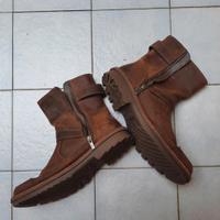 Stivali uomo Clarks in pelle marrone cuoio UK8 1/2