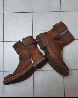 Stivali uomo Clarks in pelle marrone cuoio UK8 1/2