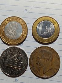 lotto 4 gettoni 1 antico