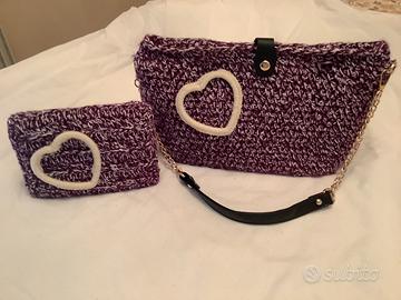 Ampia borsa completa di portafoglio fatti a mano