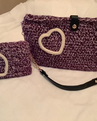 Ampia borsa completa di portafoglio fatti a mano