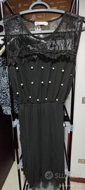 Abito Estivo Nero Con Pizzo Taglia M 