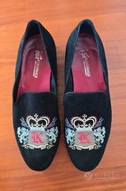 Mocassini di velluto con Fregi