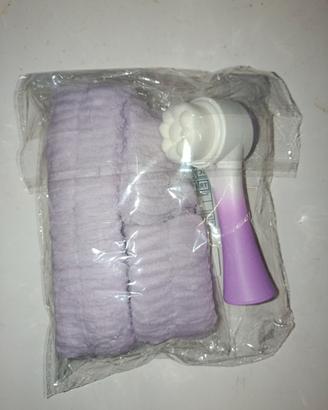 4 Pezzi Fascia E Polsini Skincare spazzola 