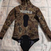 giacca muta da sub massisub 7mm taglia L 