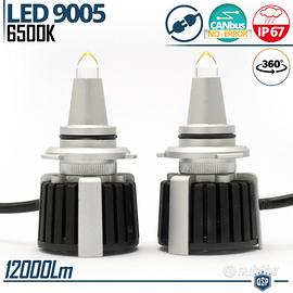 Coppia lampade LED fari auto H4 55W kit lampadine luce bianca