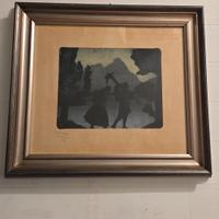 Coppia di Quadri Silhouette Art Déco 