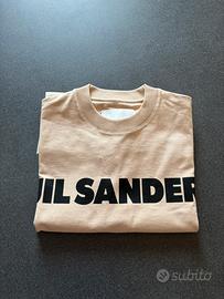 Jil Sander T-Shirt Logo Beige  – Taglia S