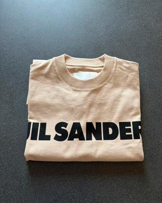 Jil Sander T-Shirt Logo Beige  – Taglia S