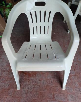 set 4 sedie da giardino in plastica Progarden
