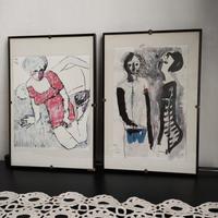 Coppia Acquerelli firmate Bruno Paoli