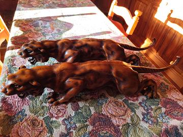 coppia tigri in legno 