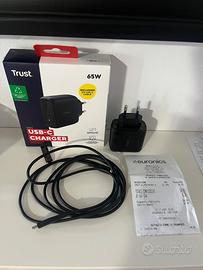 Carica batterie Trust per pc - smartphone. Nuovo