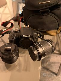 Canon EOS1200D + 18-55 + 50mm 1:1.8 + borsa