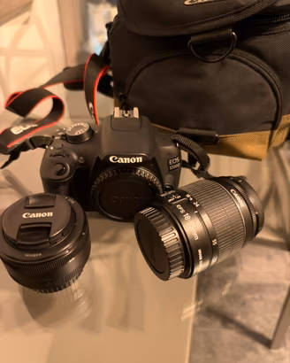 Canon EOS1200D + 18-55 + 50mm 1:1.8 + borsa