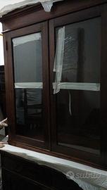 credenza legno stile arte povera 