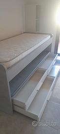 Letto con secondo letto estraibile