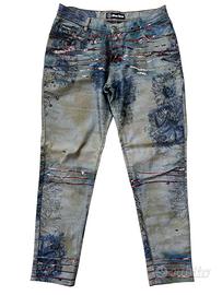 Jeans vintage decorato