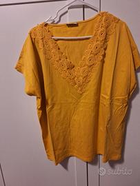 maglia in cotone maniche corte